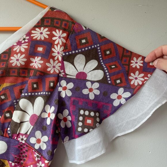 Vintage 70s COCO California Floral Maxi Dress Psychedelic Print - Picture 4 of 8